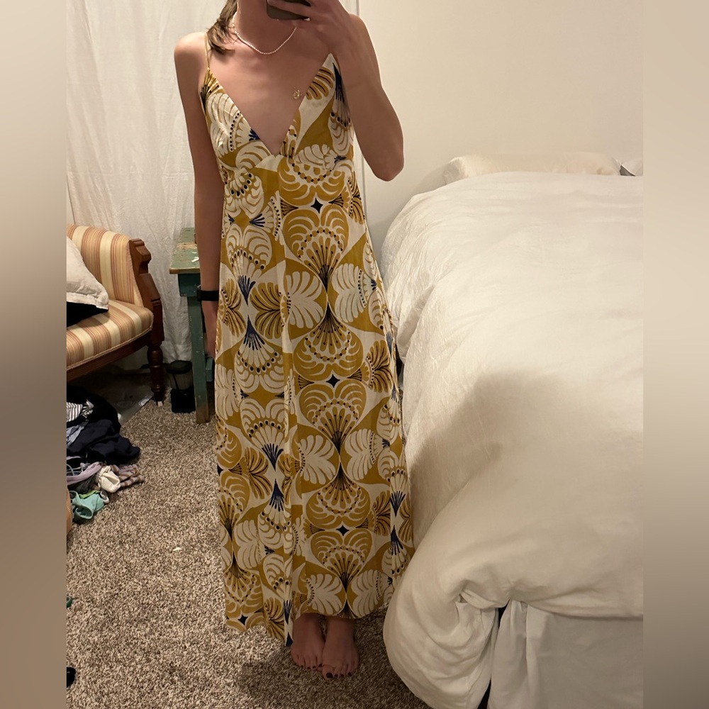 Stunning yellowe slip dress size small